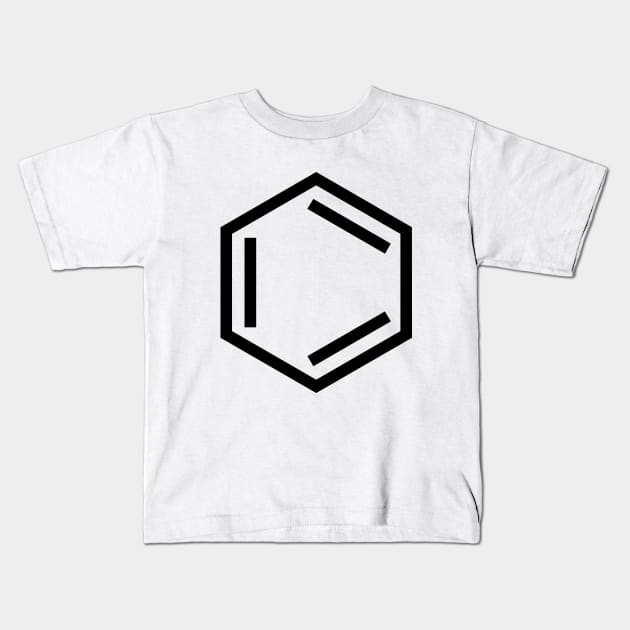 BENZENE RING SYMBOL Kids T-Shirt by tinybiscuits